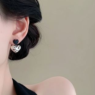 「故梦巴黎」个性耳饰女潮酷耳钉蚊香盘耳夹无耳洞耳环不对称耳饰