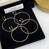 「小气质」虞书欣同款 气质耳环圆脸蚊香盘耳夹女耳饰大气耳钉耳圈