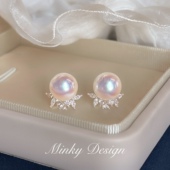 「南法月光」简约温柔施家珍珠耳饰蚊香盘耳夹女生无耳洞耳钉轻奢