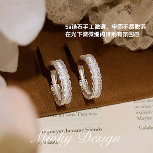 「月光手书」简约精致感耳钉耳饰女蚊香盘耳夹日常无耳洞气质耳环