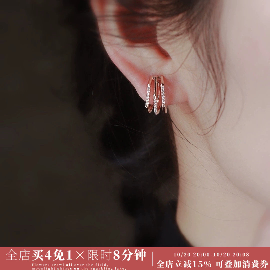 Minky「经典复刻」精致圈圈耳饰蚊香盘耳夹无耳洞女耳圈耳环耳钉