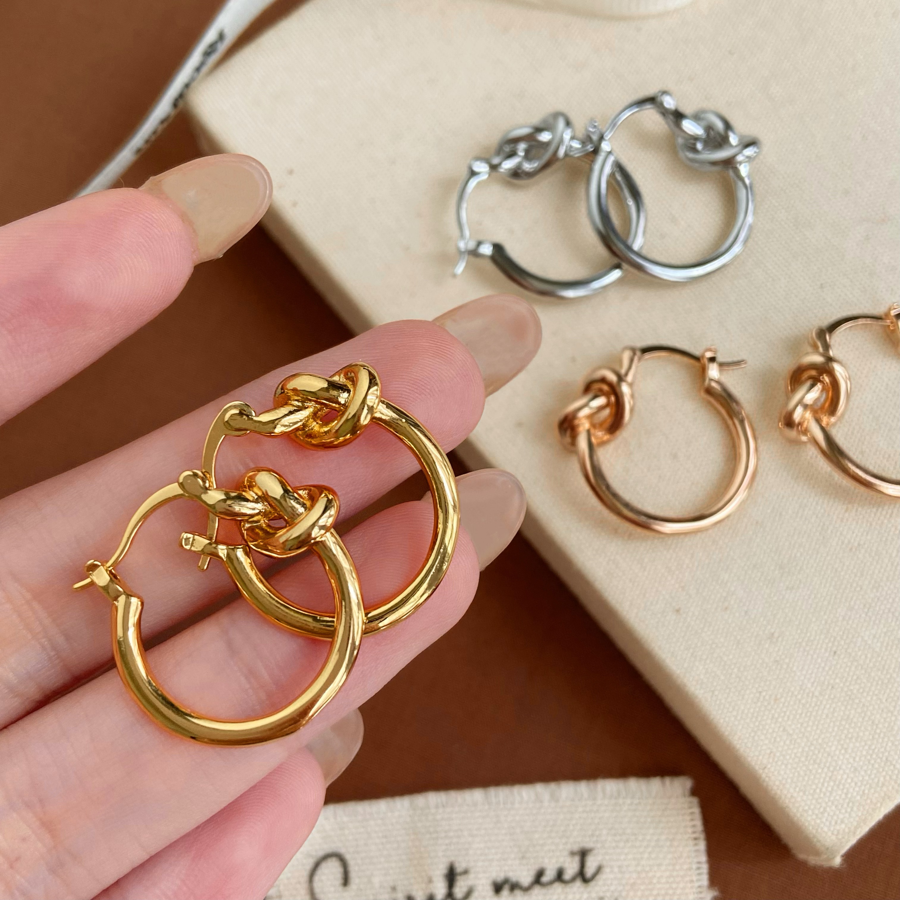 「理想主义」小众缠绕素圈耳环螺旋耳夹无耳洞冷淡风耳钉百搭耳饰