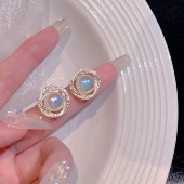 「心动告白」人鱼姬珍珠耳饰蚊香盘耳夹女气质款 耳环耳钉礼物通勤