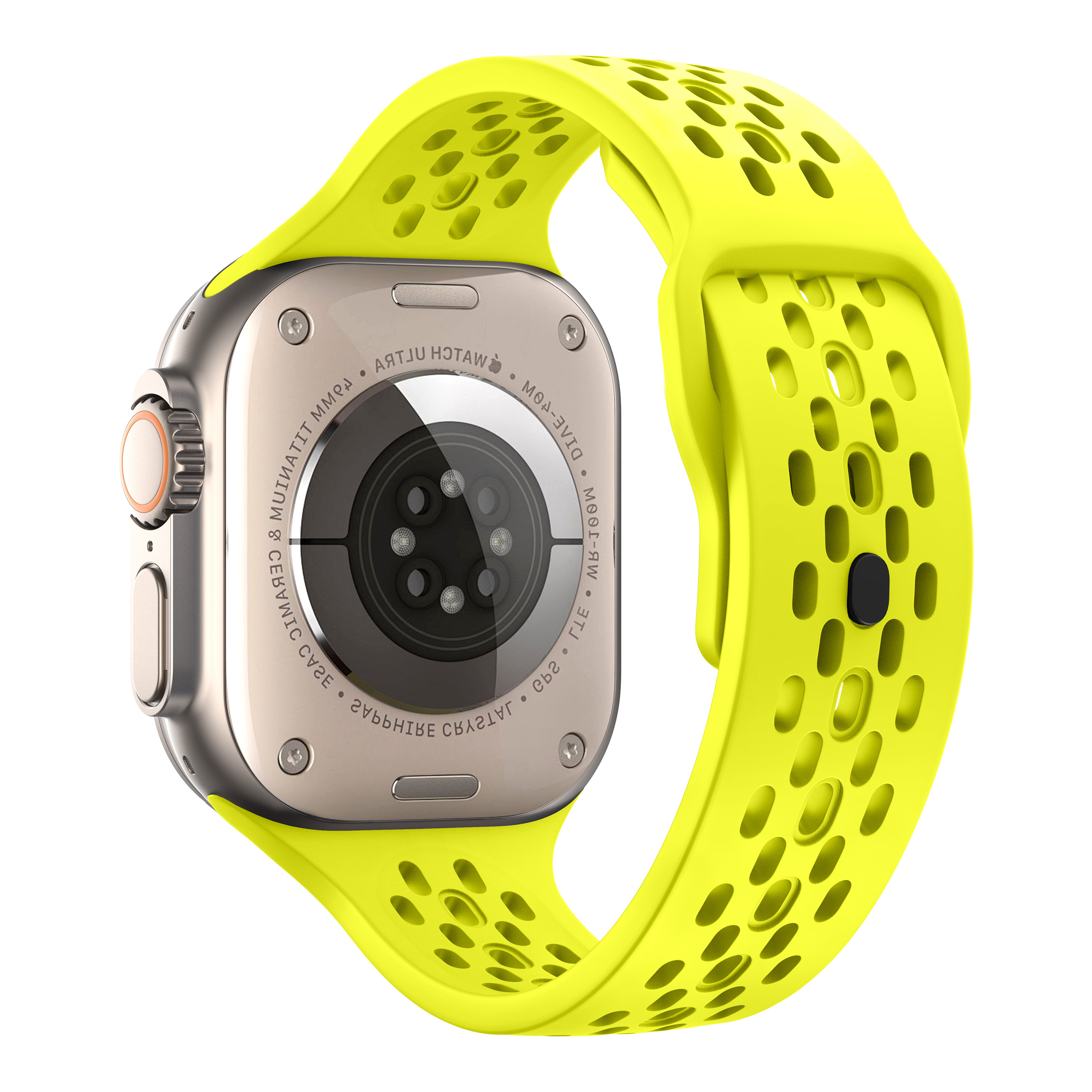 苹果Apple Watch11手表表带适用S1098765432新款透气洞洞硅胶反扣