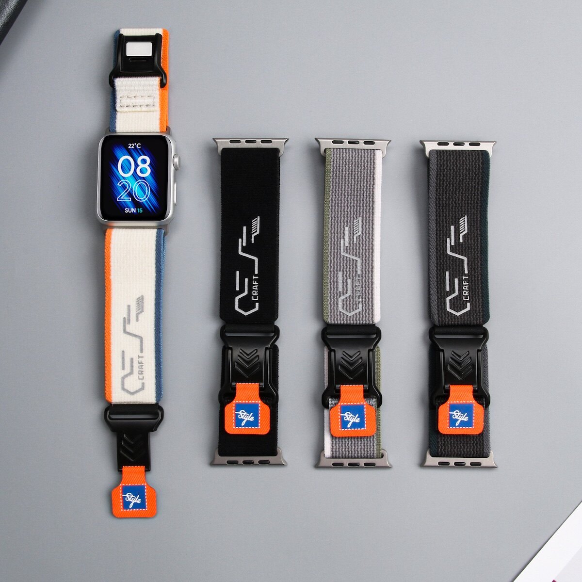 苹果Apple Watch11手表表带适用S10987654磁吸尼龙野径回环魔术贴