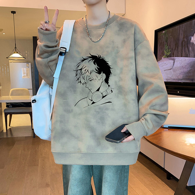 春秋季新款圆领卫衣男