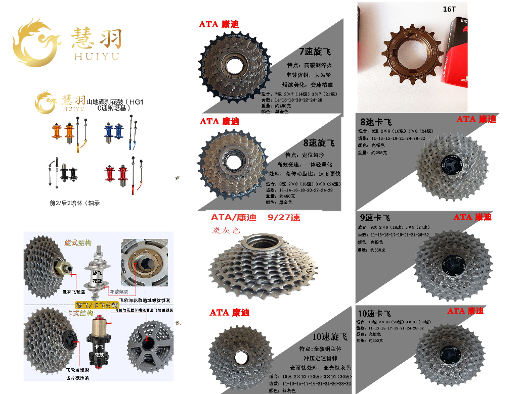 康迪ATA旋式飞轮山地车
