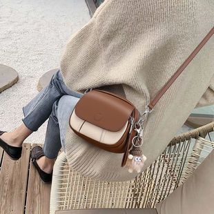 真皮包包女士2025新款女包斜挎包小秋冬时尚轻奢高级感单肩小圆包