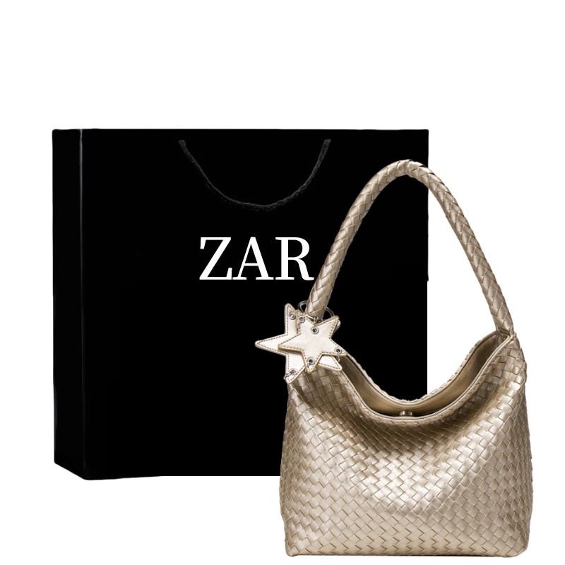 2025新款潮包包手工编织香槟托特包大容量枪枪同款手提单肩水桶包,箱包皮具/热销女包/男包,托特包,淘宝优惠券,粉丝福利购,淘宝优惠卷