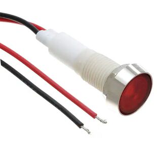 STK 10NW RED NUT 10MM R110V FL1P 110VAC LED