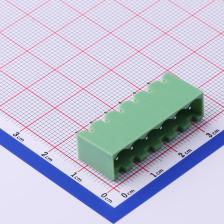XY2500V-D-5.08-6P 插拔式接线端子 板端/插座-闭口 5.08mm 排数: