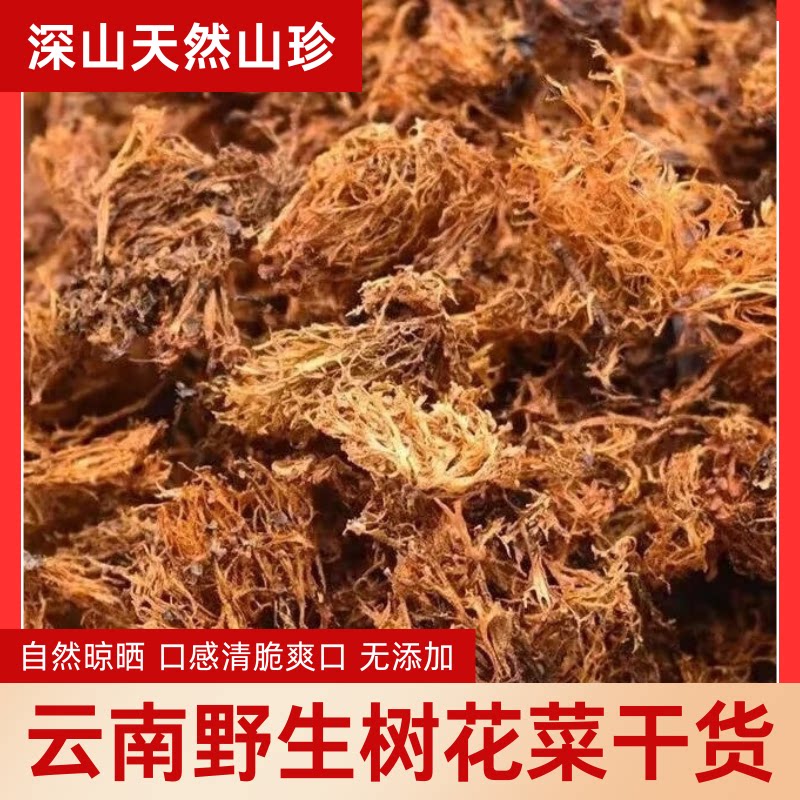 云南野生树花菜干货红树花菜特产凉拌菜树皮树毛菜农家自摘野菜