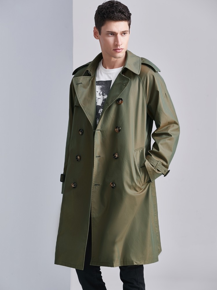 定做链接Trench coat 战壕风衣英伦双排扣中长款大码风衣在类目 男装, 风衣中 - 来自Buy2taobao.com提供专业的淘宝代购服务