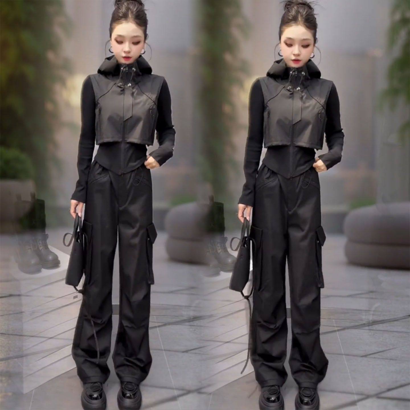 又a又飒西装外套工装裤套装女2026春秋新款时尚气质女神范套装潮,女装/女士精品,时尚套装,淘宝优惠券,粉丝福利购,淘宝优惠卷