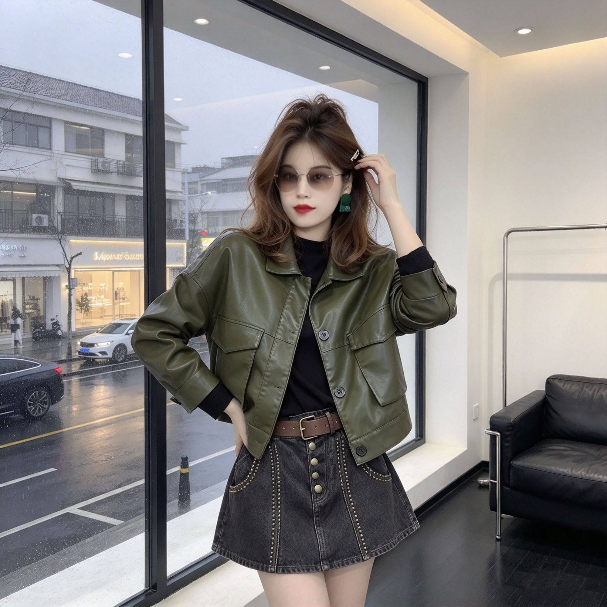 秋冬高级感百搭PU皮机车夹克女2026新品百搭潮流长袖上衣外套女装