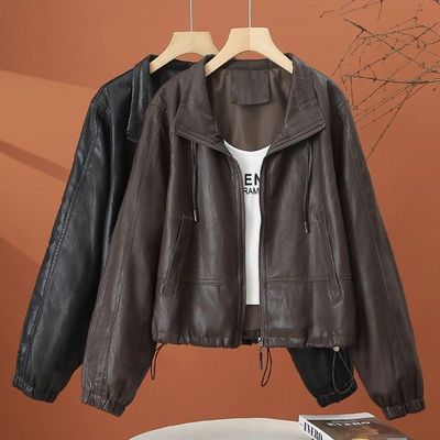 小个子休闲宽松短款夹克上衣