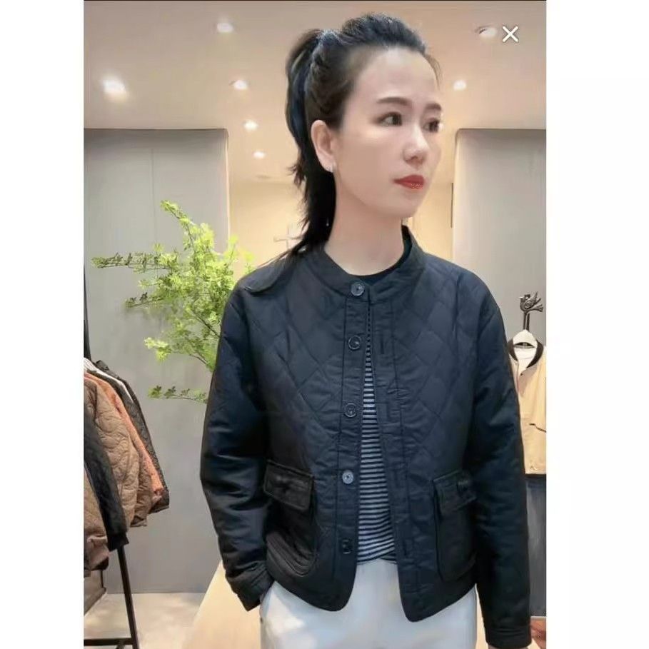 时尚休闲菱形夹克大码宽松立领