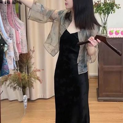 新中式女装国风禅意轻奢高级感穿搭一整套旗袍连衣裙套装2025新款