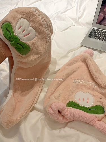 Милое полотенце для волос, быстросохнущая шапка, платок, хорошо впитывает воду