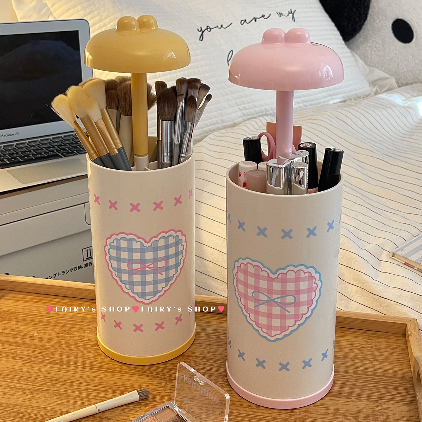 按压化妆刷收纳筒化妆品眉笔刷子桶桌面防尘自动升降高级感化妆桶,收纳整理,化妆刷收纳盒/桶,淘宝优惠券,粉丝福利购,淘宝优惠卷