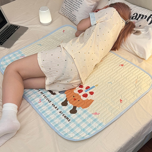 可爱姨妈垫防滑月经生理期防侧漏女生宿舍家用床上可水洗隔尿床垫