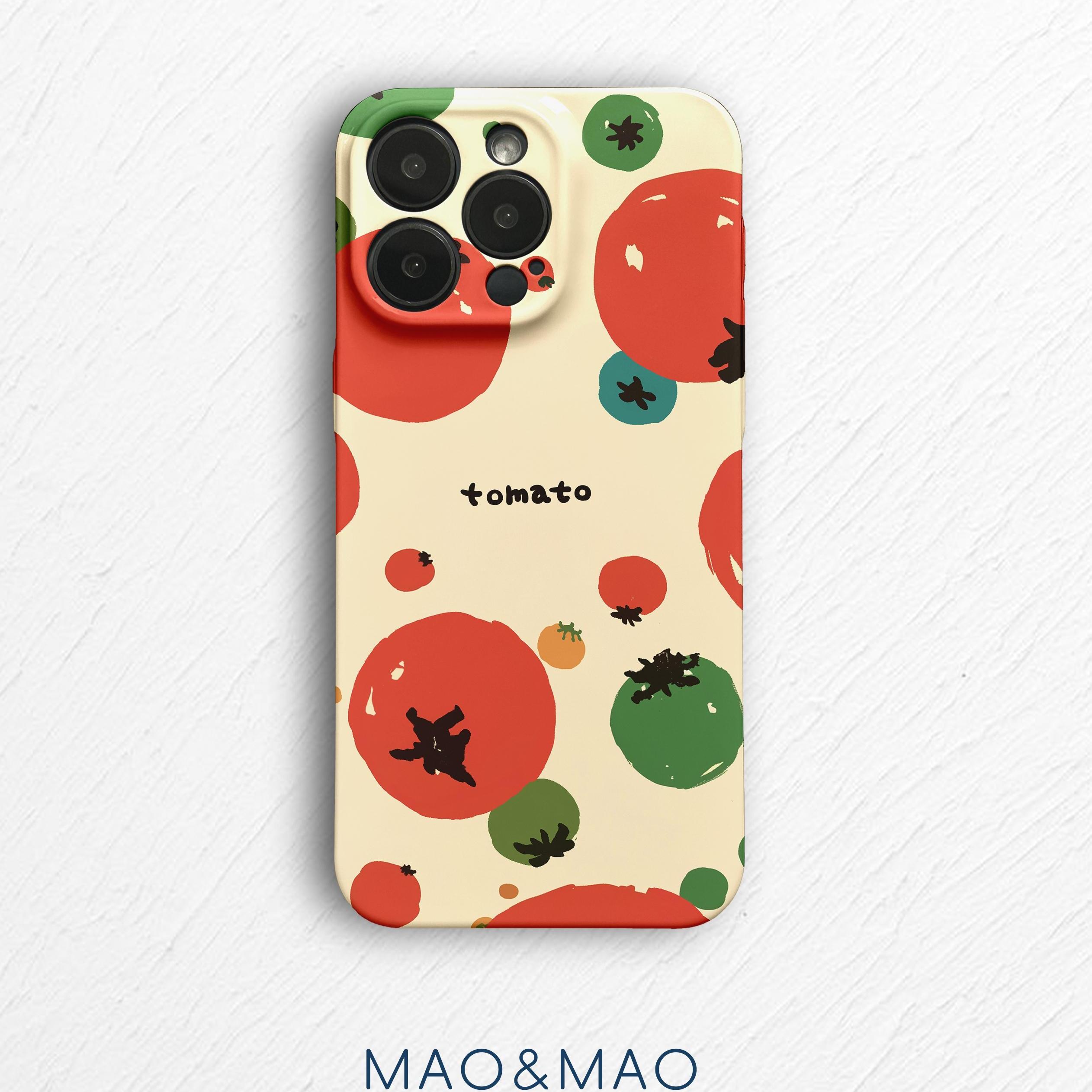 maomao 水果蔬菜系列 西红柿 iphone苹果16 15 14 13promax华为小米全包镜头超好看手机壳小众不会撞壳二合一