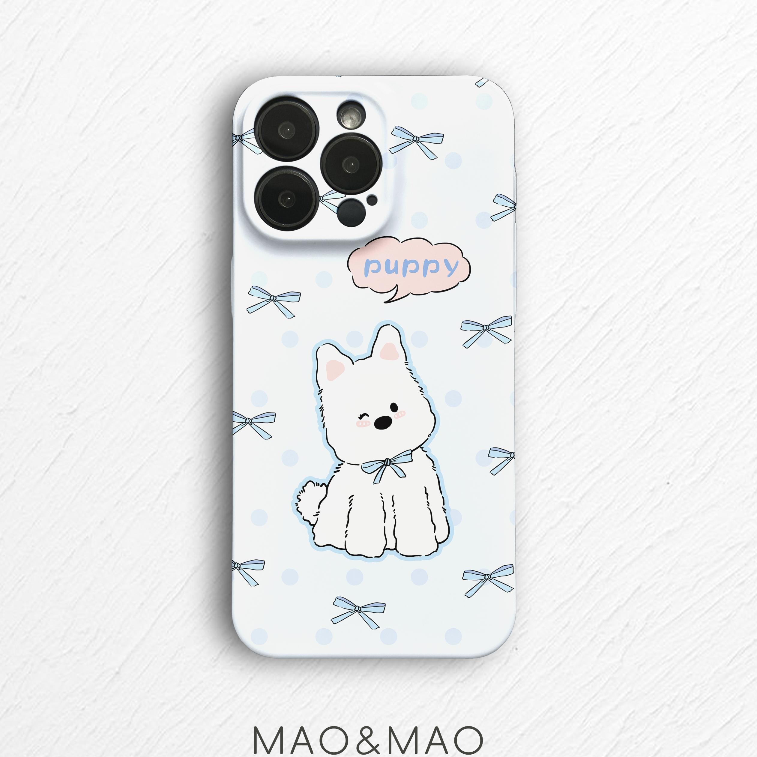 maomao 蝴蝶结西高地狗 iphone苹果16 15 14 13 12promax华为小米全包镜头超好看手机壳小众不会撞壳二合一