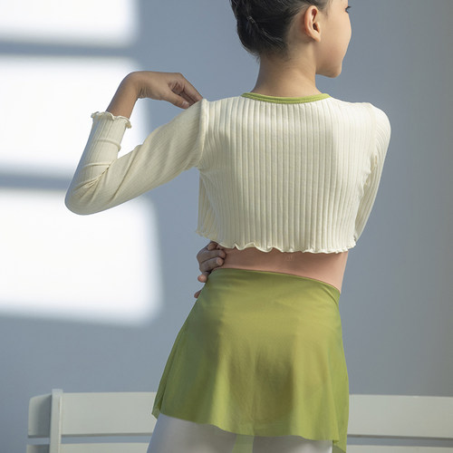 舞蹈服儿童女外套开衫芭蕾练功服