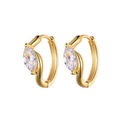 S925银莫桑石耳环女欧美风时尚气质百搭耳饰爆款欧美简约热卖饰品