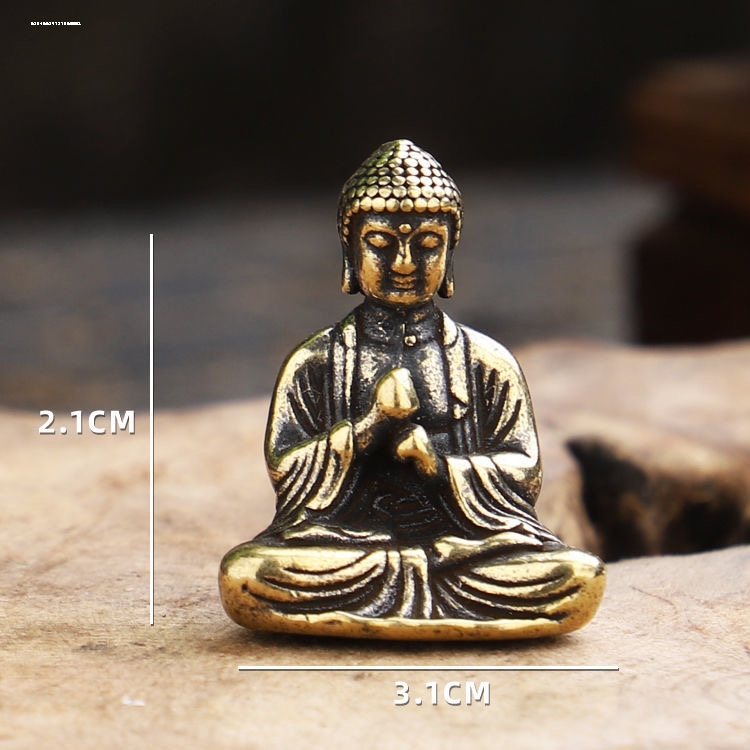 微景观摆件铜合金迷你小微雕人物无相佛达摩渔翁沙盘假山盆景造景