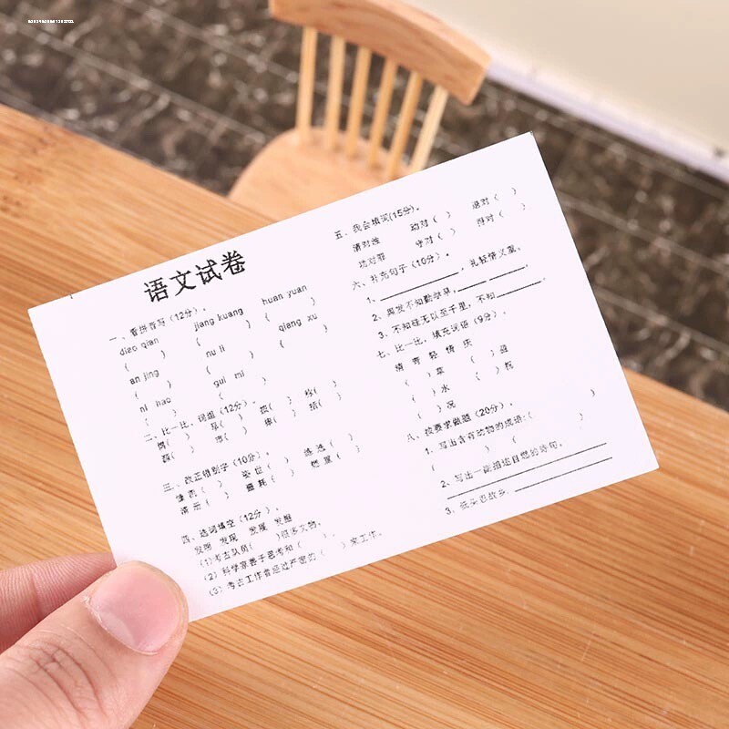 迷你小书玩具道具考卷配件漫画书迷你试卷娃娃微缩ob11卷子
