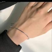 手镯冷淡风简约小众百搭开口可调节男女手环