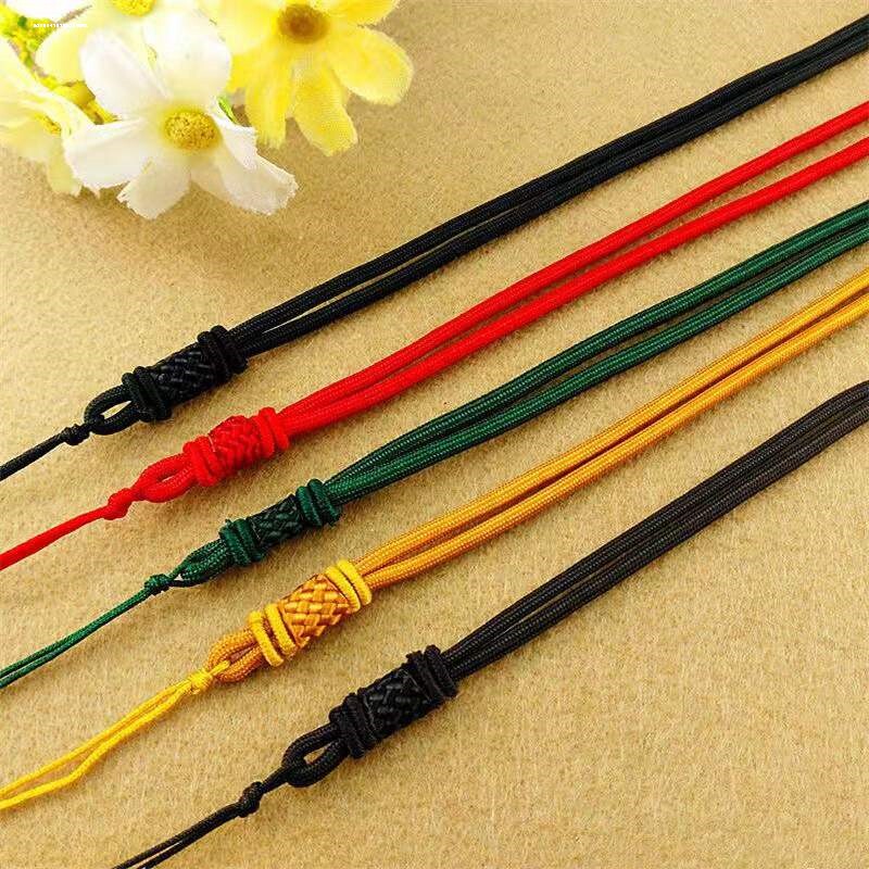 和田玉佩吊坠黑玛瑙项链挂绳编织绳子黄金翡翠玉坠平安扣男女挂件