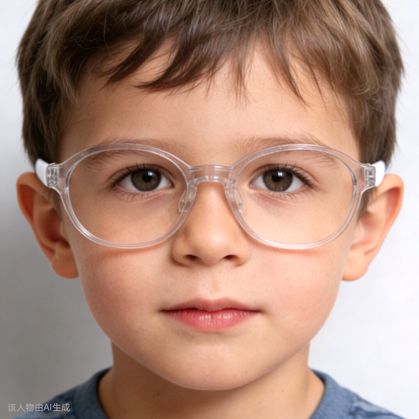 专配2-7周岁43□15幼儿童透明椭圆眼镜架框超轻近视远视弱视斜视