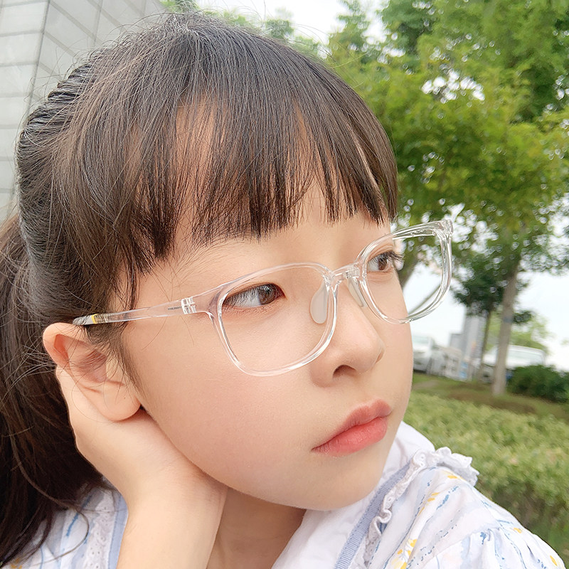 配青少年儿童学生眼镜超轻EMS硅胶近视散光远视弱视透明眼镜架框