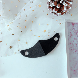 现货娃用口罩20cm棉花娃娃明星同款黑色口罩拍照道具装饰无属性