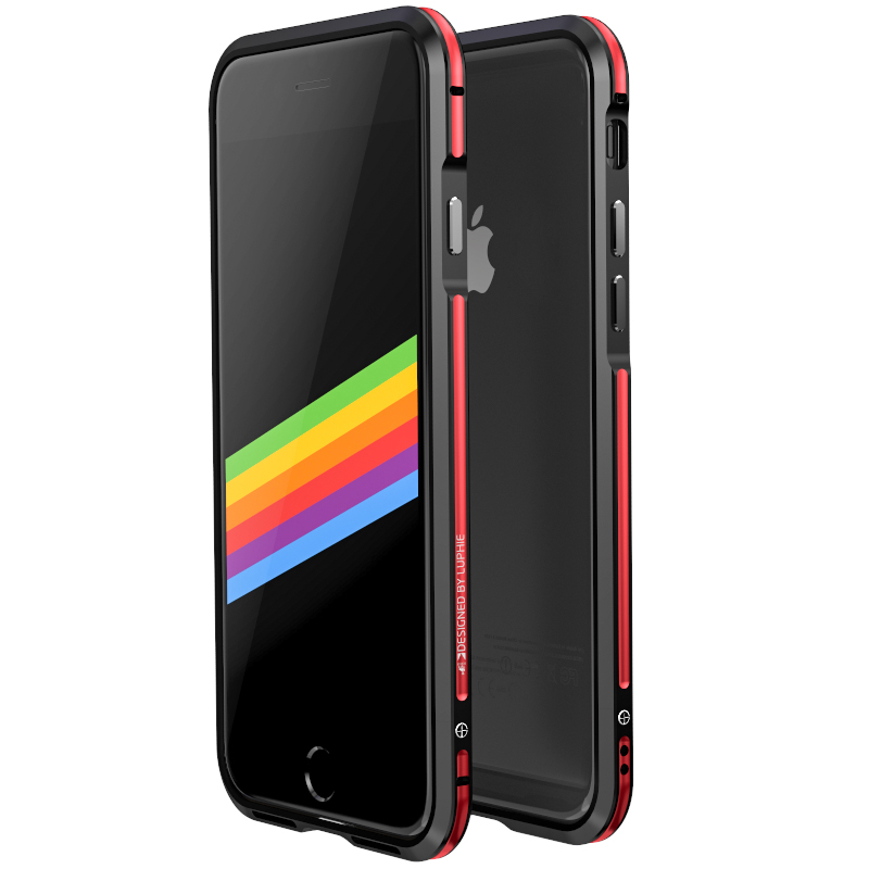 Luphie Bicolor Blade Sword Slim Light Aluminum Bumper Metal Shell Case for Apple iPhone 8 Plus & iPhone 8