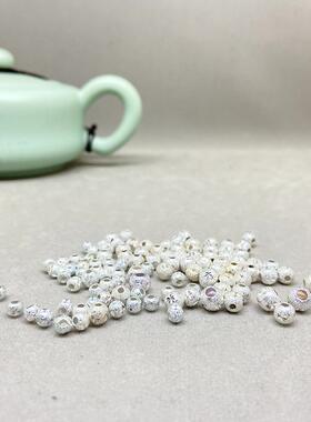 BOYI【柏亦珠宝】S925纯银散珠子手工编织材料DIY手链串珠配件