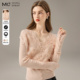 毛衣女薄款 漂亮气质蕾丝花边打底上衣V领收腰针织衫 新款 2026春季