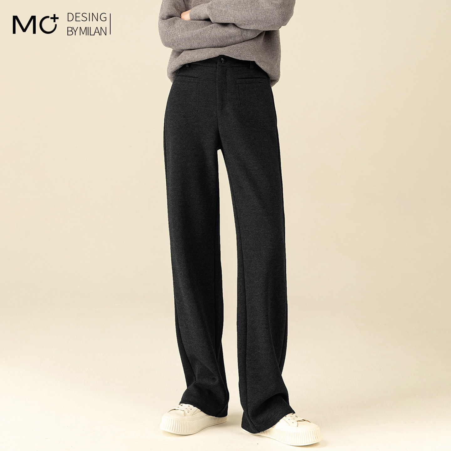 2025秋冬新款羊毛阔腿裤女高腰直筒宽松窄版休闲加绒醋酸糯米裤子,女装/女士精品,休闲裤,淘宝优惠券,粉丝福利购,淘宝优惠卷