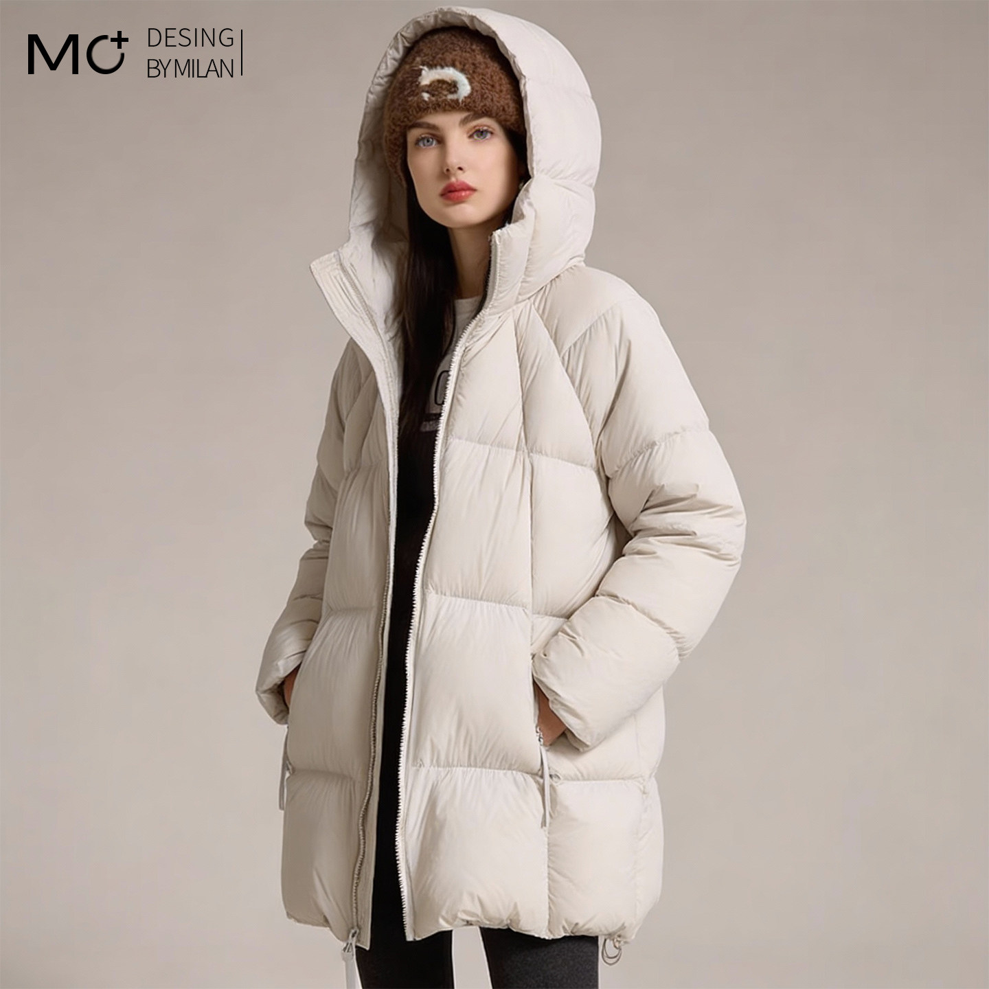 云感泡芙90白鸭绒连帽羽绒服女中长款2025冬新款加厚面包服外套,女装/女士精品,羽绒服,淘宝优惠券,粉丝福利购,淘宝优惠卷