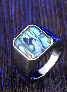 跨境男士复古个性创意不锈钢戒指