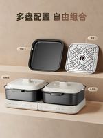Little Bear Stacked Pot, special pot for electric hot pot, split type, large capacity household barbecue pot, multi-functional pot thumbnail 7