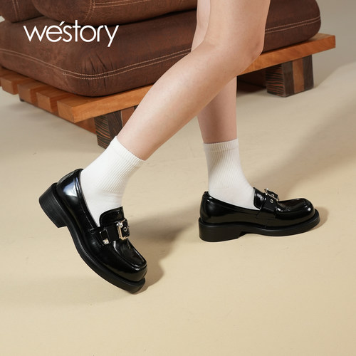 单鞋乐福鞋女英伦风真皮新款气质