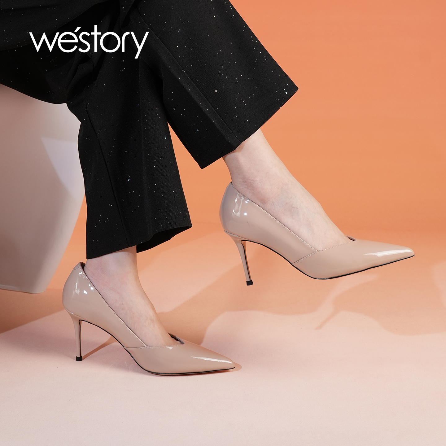 westory2025新款一脚蹬小单鞋