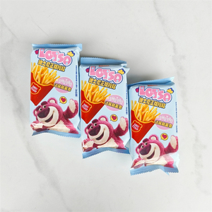 网红零食草莓熊沾酱脆薯条喜糖礼盒搭配文具店小零食幼儿园分享