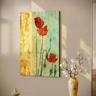 法式中国风客厅挂画艺术宋代美学复古中古卧室高级感玄关装饰画