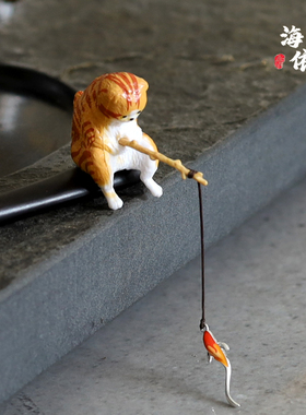 发簪黑檀木日常盘发个性小猫可爱