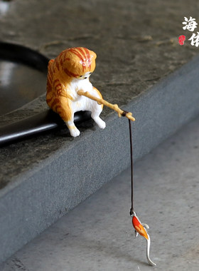 发簪黑檀木日常盘发个性小猫可爱