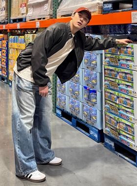 Free Verse百搭通勤日常水洗猫须牛仔裤男直筒裤